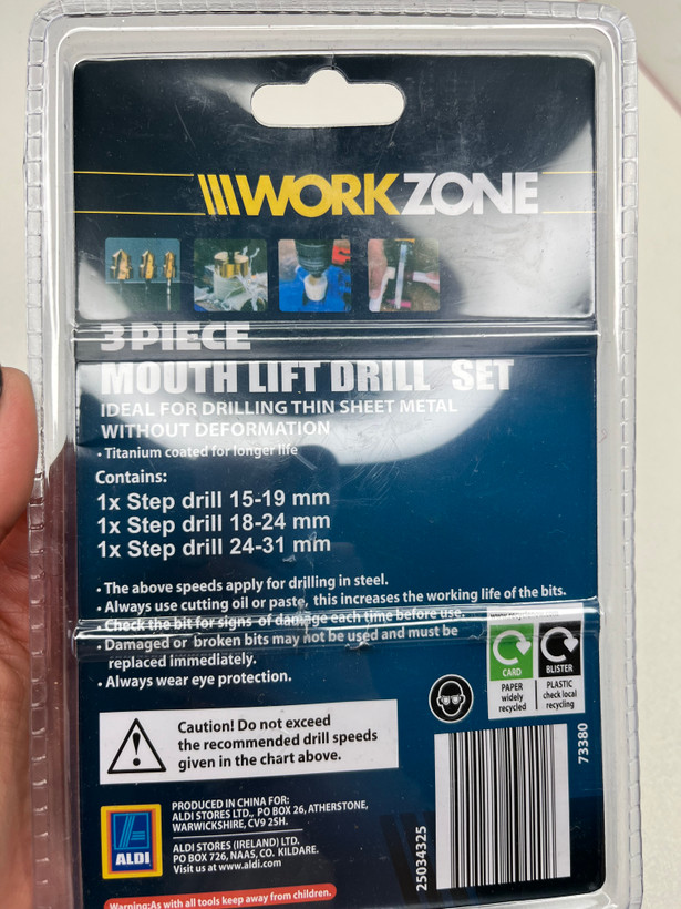 مته گشادکن لوله Work Zone - بستهبندی